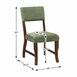 Pemberly Row Chenille Upholstered Dining Side Chair 250 lb Capacity in Olive