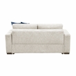 Pemberly Row Microfiber Loveseat with Pocket Coil Cushions in Beige