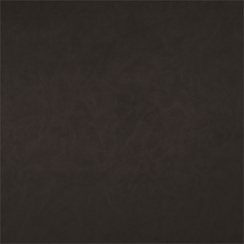 Pemberly Row Faux Leather 360-Degree Swivel Accent Chair in Dark Coffee