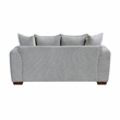 Pemberly Row Chenille Loveseat with Nailhead Trim & Reversible Cushions in Gray