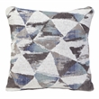 Pemberly Row Chenille Accent Chair with Decorative Pillow in Gray