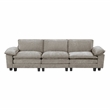Pemberly Row Chenille Sofa with Reversible Loose Cushions in Dark Pewter