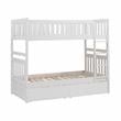 Pemberly Row Wood Twin-Over-Twin Bunk Bed with Storage Boxes in White