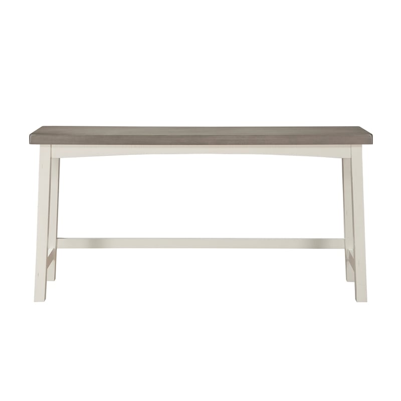Pemberly Row 4-Piece Wood Counter Height Dining Set in White and Coffee
