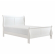 Pemberly Row Traditional Wood Eastern King Sleigh Bed in White