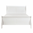 Pemberly Row Traditional Wood Eastern King Sleigh Bed in White
