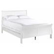 Pemberly Row Traditional Wood Eastern King Sleigh Bed in White
