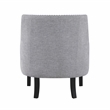 Pemberly Row Chenille Tufted Accent Chair with Nailhead Trim in Gray