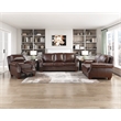 Pemberly Row Top Grain Leather Sofa with Nailhead Trim in Brown