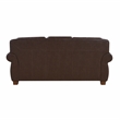 Pemberly Row Top Grain Leather Sofa with Nailhead Trim in Brown