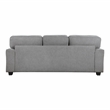 Pemberly Row Chenille Fabric Sofa with Nailhead Trim and Pillows in Gray
