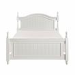 Pemberly Row Rubberwood and MDF Board Full Platform Bed in White