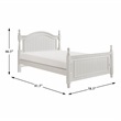 Pemberly Row Rubberwood and MDF Board Full Platform Bed in White