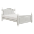 Pemberly Row Rubberwood and MDF Board Full Platform Bed in White