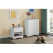 Pemberly Row 1-Drawer Transitional Wood Nightstand with Storage Cubby in White