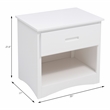Pemberly Row 1-Drawer Transitional Wood Nightstand with Storage Cubby in White