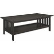 Pemberly Row 3-Piece Rubberwood Coffee Table Set with Shelves in Antique Gray