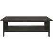 Pemberly Row 3-Piece Rubberwood Coffee Table Set with Shelves in Antique Gray