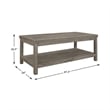 Pemberly Row 3-Piece Transitional Wood Occasional Table Set in Weathered Gray