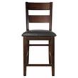 Pemberly Row Wood Counter Height Dining Chairs in Cherry (Set of 2)
