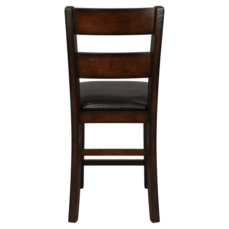 Pemberly Row Wood Counter Height Dining Chairs in Cherry (Set of 2)