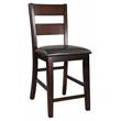 Pemberly Row Wood Counter Height Dining Chairs in Cherry (Set of 2)