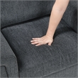 Pemberly Row Chenille Loveseat with Reversible Cushions in Dark Gray