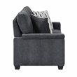Pemberly Row Chenille Loveseat with Reversible Cushions in Dark Gray