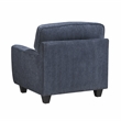 Pemberly Row Chenille Armchair with Decorative Pillow in Blue