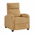 Pemberly Row Corduroy Push Back Reclining Chair with 300 lb Capacity in Yellow
