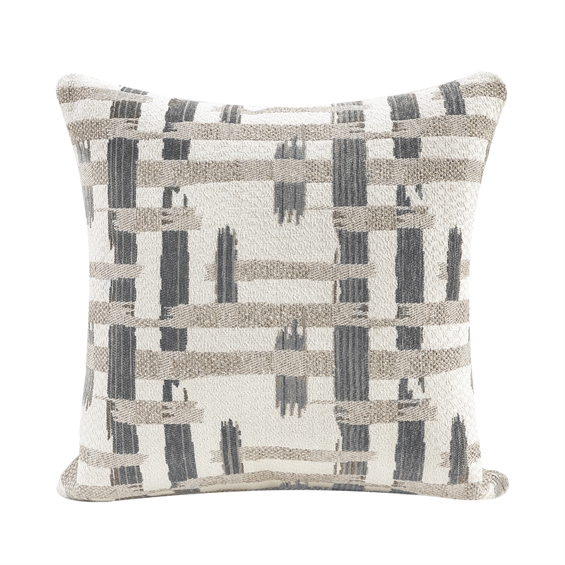 Pemberly Row Chenille 2-Piece Sofa and Loveseat Set in Taupe