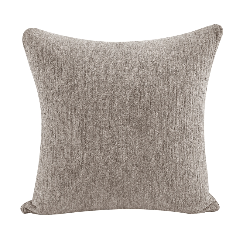 Pemberly Row Chenille 2-Piece Sofa and Loveseat Set in Taupe