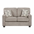 Pemberly Row Chenille 2-Piece Sofa and Loveseat Set in Taupe