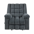 Pemberly Row Chenille Rocker Recliner with Pull Handle in Gray