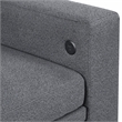 Pemberly Row Boucle U-Shaped Sectional with 2 Chaises and Pull-Out Bed in Gray