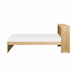 Pemberly Row Wood and MDF Twin Bookcase Bed with 300 lb Capacity in Natural Pine