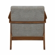 Pemberly Row Woven Chenille Accent Chair with Rubberwood Frame in Gray