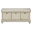 Pemberly Row Lift-Top Storage Bench with Cushioned Seat in Antique White