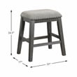 Pemberly Row 5-Pc Counter Height Dining Set with Built-In Shelves in Gray