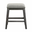Pemberly Row 5-Pc Counter Height Dining Set with Built-In Shelves in Gray