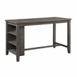 Pemberly Row 5-Pc Counter Height Dining Set with Built-In Shelves in Gray
