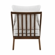 Pemberly Row Scandinavian-Inspired Chenille Accent Chair with Wood Frame - Beige