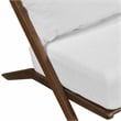 Pemberly Row Scandinavian-Inspired Chenille Accent Chair with Wood Frame - Beige