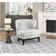 Pemberly Row Boucle Barrel Back Accent Chair with Nailhead Trim in Gray