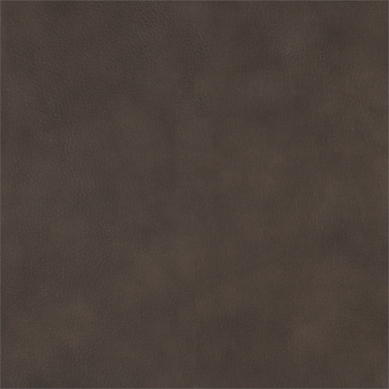 Pemberly Row Top Grain Leather Swivel Glider Recliner in Dark Brown