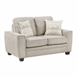 Pemberly Row Taupe Chenille 3-Piece Sofa Loveseat and Chair Set