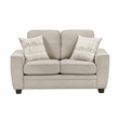 Pemberly Row Taupe Chenille 3-Piece Sofa Loveseat and Chair Set