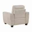Pemberly Row Taupe Chenille 3-Piece Sofa Loveseat and Chair Set