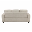 Pemberly Row Taupe Chenille 3-Piece Sofa Loveseat and Chair Set