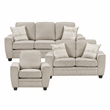 Pemberly Row Taupe Chenille 3-Piece Sofa Loveseat and Chair Set